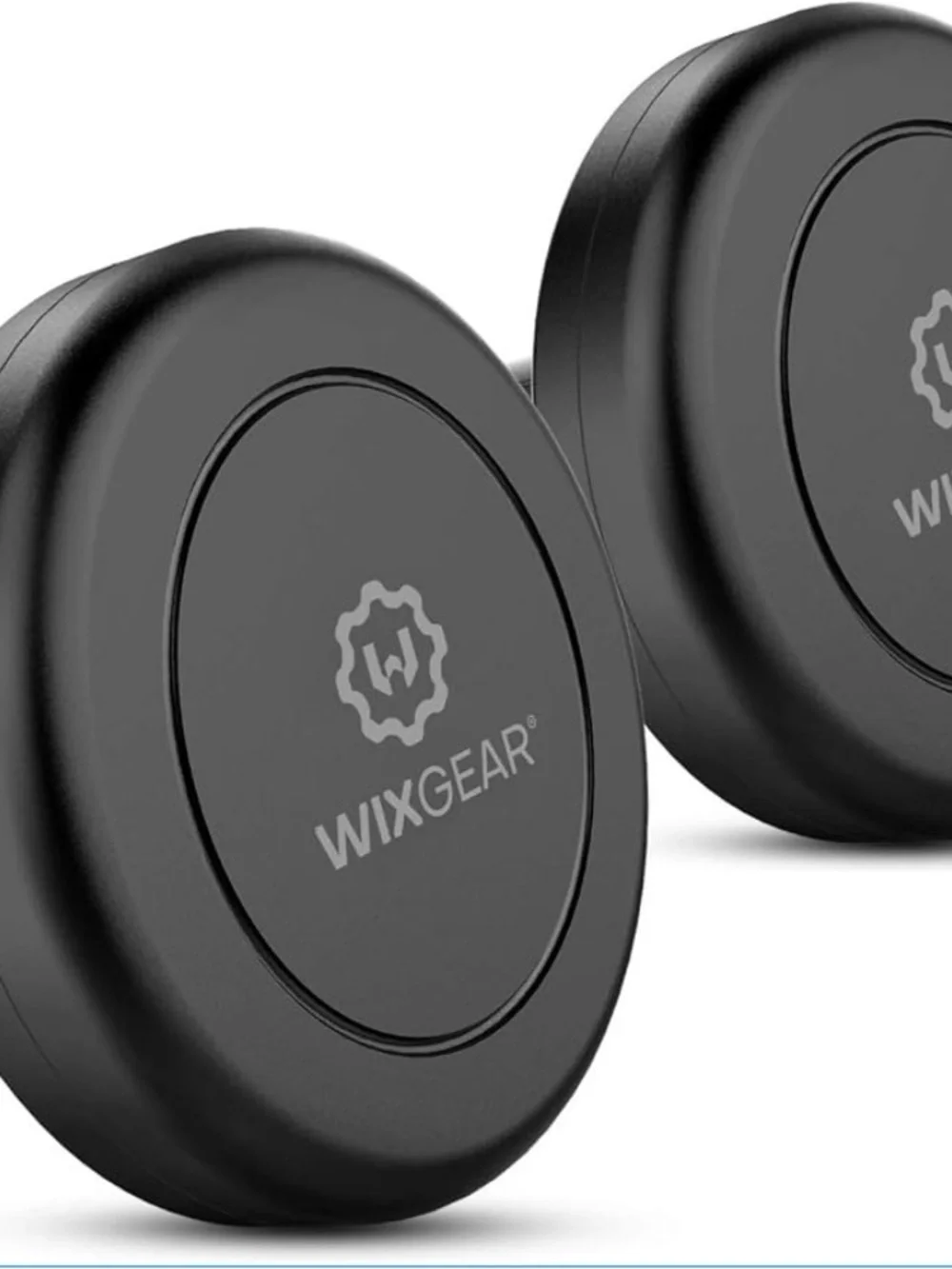 Wixgear Black Magnetic Phone Mount Clips - Set of 2